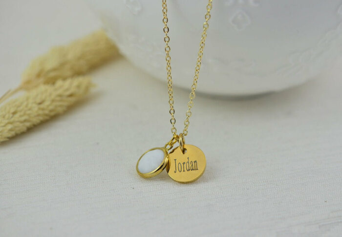 Dainty Initials White Crystal Necklace