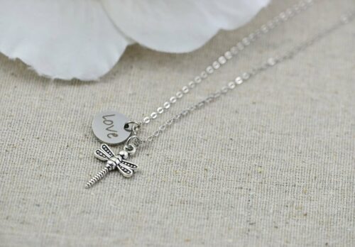 Dragonfly Personalised Engraved Necklace