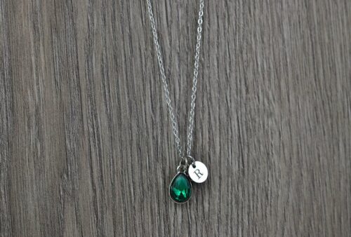 Emerald Crystal Personalised Necklace