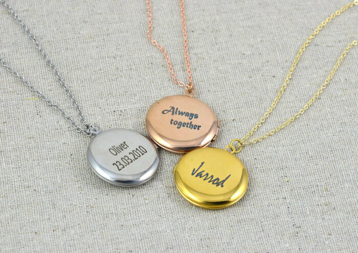 Engraved Locket Necklace