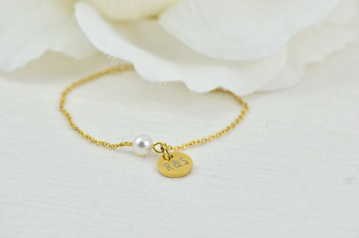 Gold Swarovski Pearl Bracelet