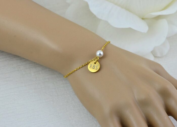 Gold Swarovski Pearl Bracelet