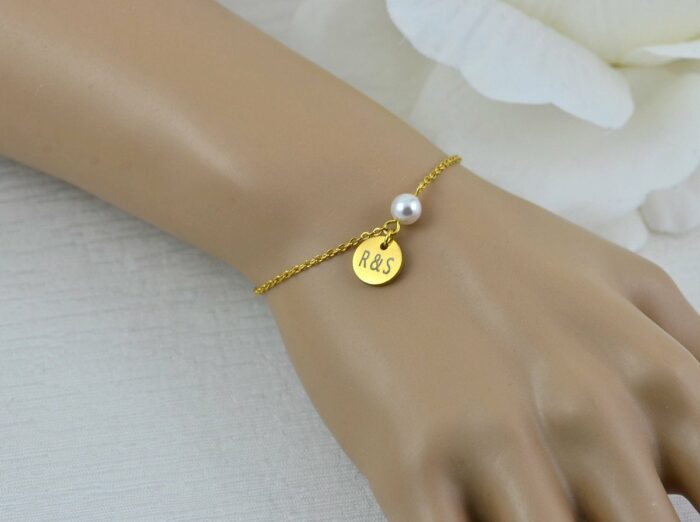 Gold Swarovski Pearl Bracelet