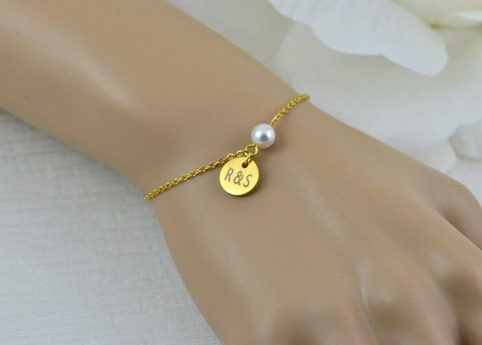 Gold Swarovski Pearl Bracelet