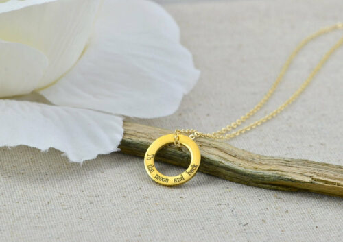 Personalised Circle Family Golden Necklace