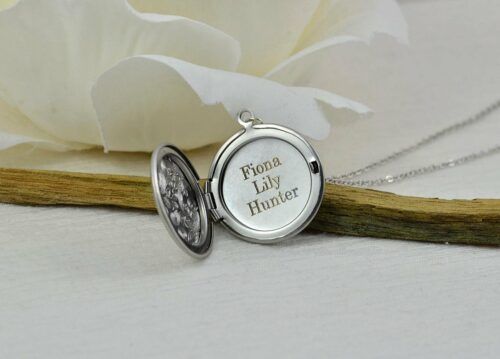 Personalised Floral Locket Necklace