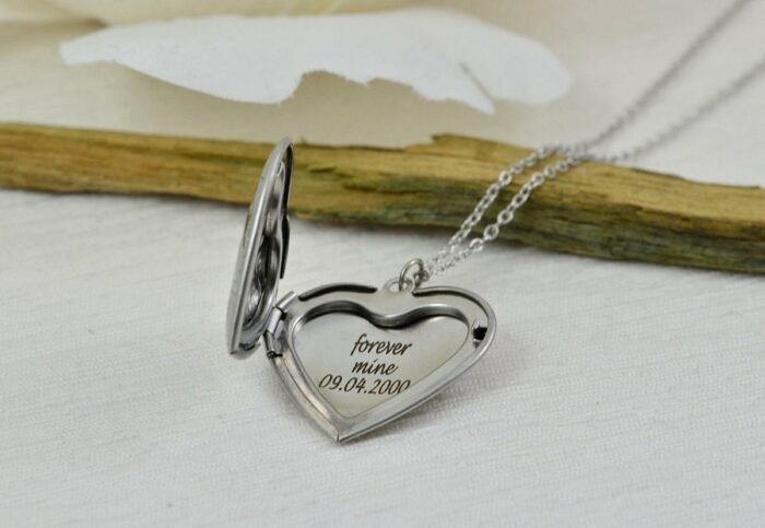 Personalised Engraved Heart Locket Necklace