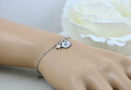 Personalised Engraved Star Bracelet