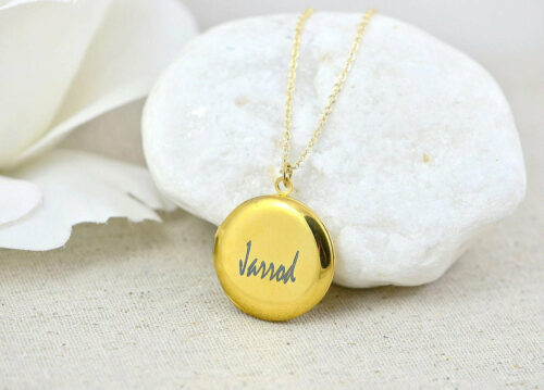 Personalised Gold Locket Necklace