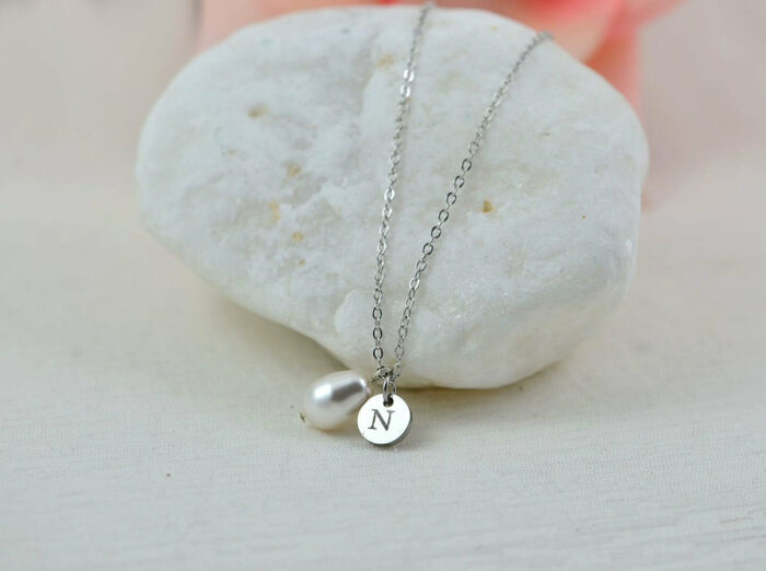 Personalised Dainty Swarovski Pearl Necklace