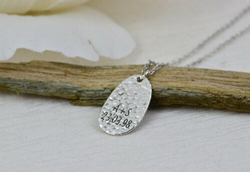 Personalised Oval Pendant Necklace