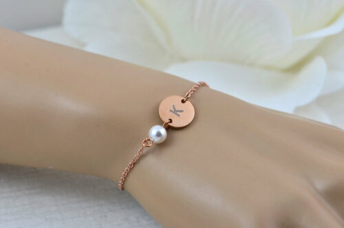 Rose Gold Pearl Bracelet