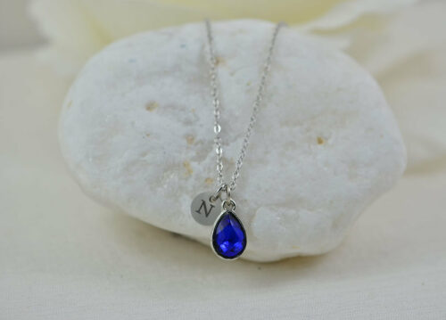 Sapphire Crystal Personalised Necklace