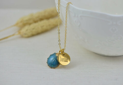 Seashell Personalised Turquoise Necklace