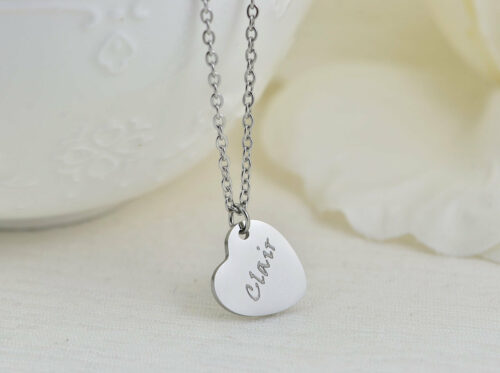 Silver Heart Personalised Name Necklace