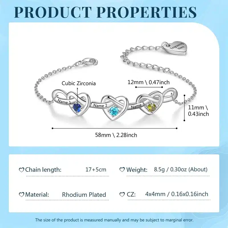 Personalised Birthstone Bracelet