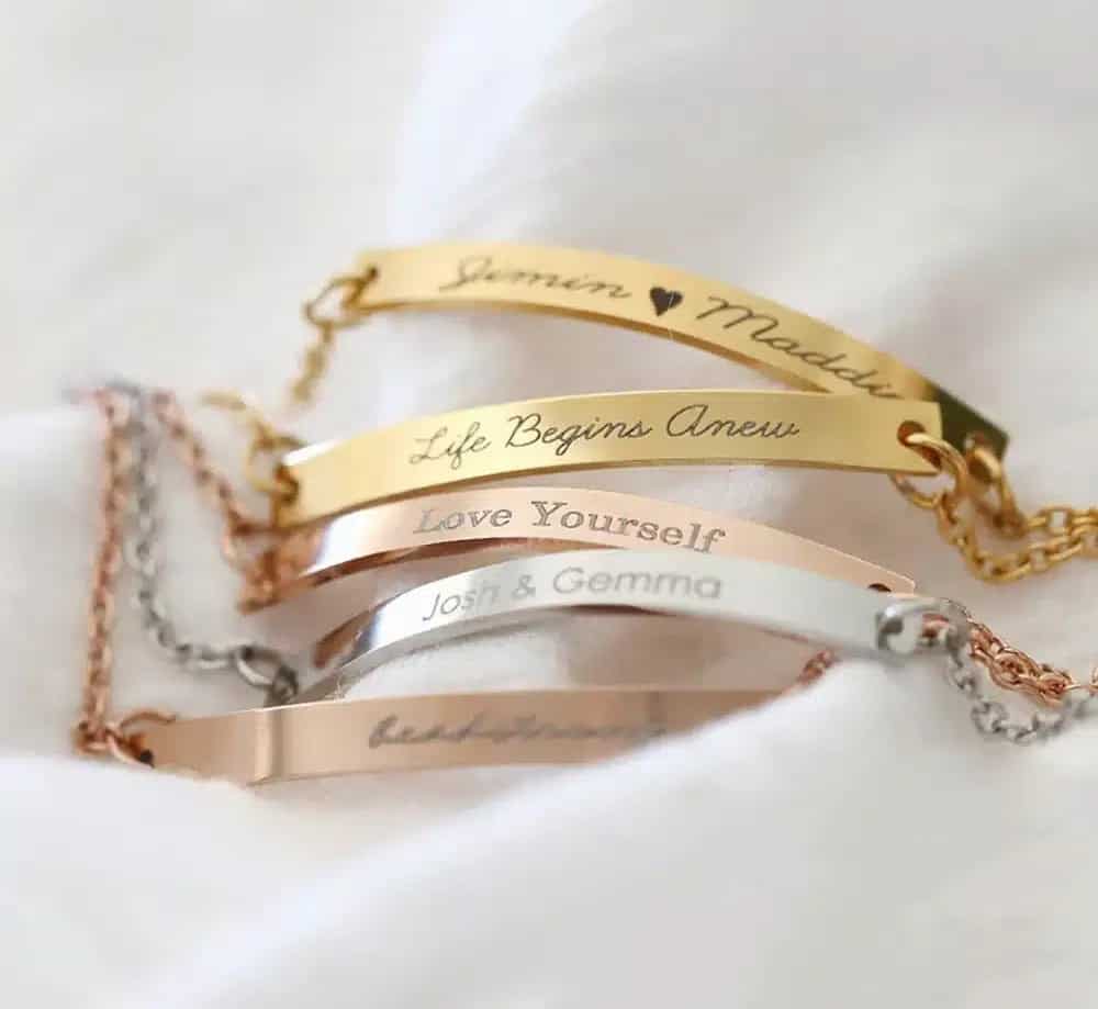 Custom Stainless Steel Engraved Bracelet