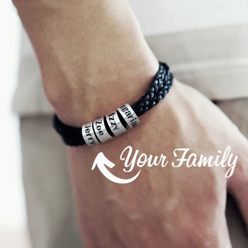 Personalised Family Names Braided Bracelets