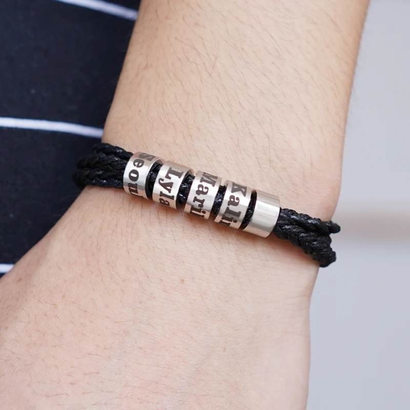 Personalised Family Names Braided Bracelets