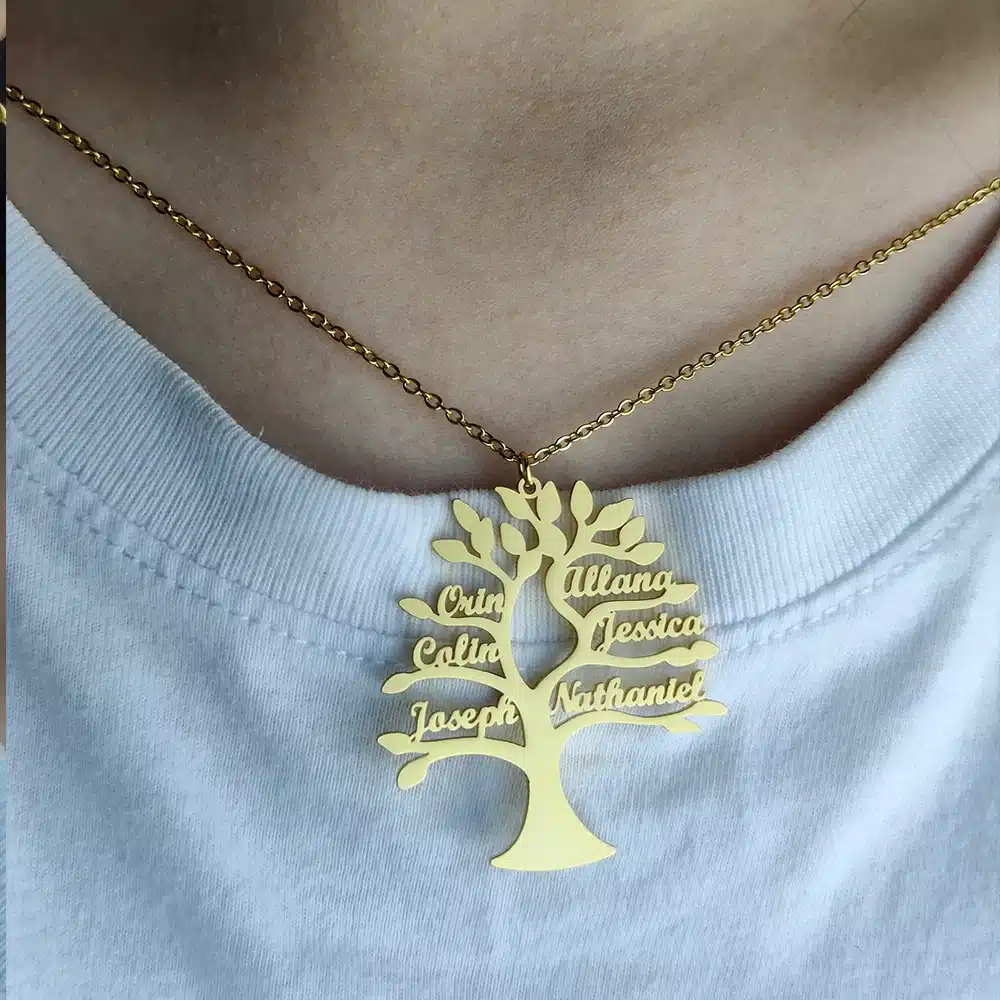 Customised Tree Of Life Name Necklace