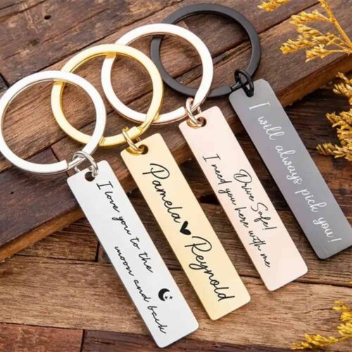 Engraved Stainless Steel Key Chain
