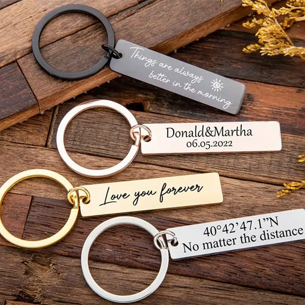 Engraved Stainless Steel Key Chain