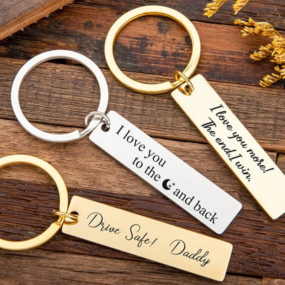 Engraved Stainless Steel Key Chain