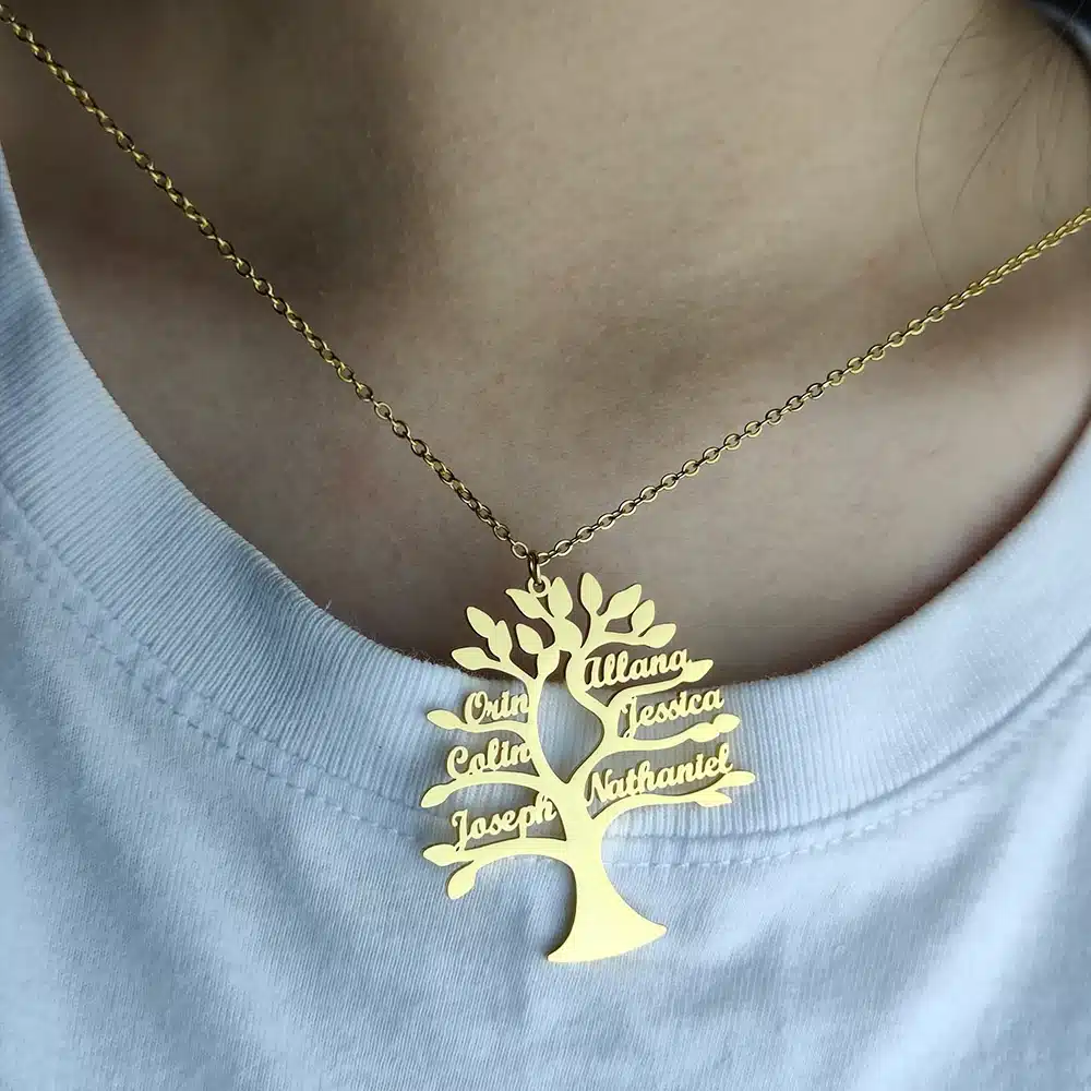 Customised Tree Of Life Name Necklace