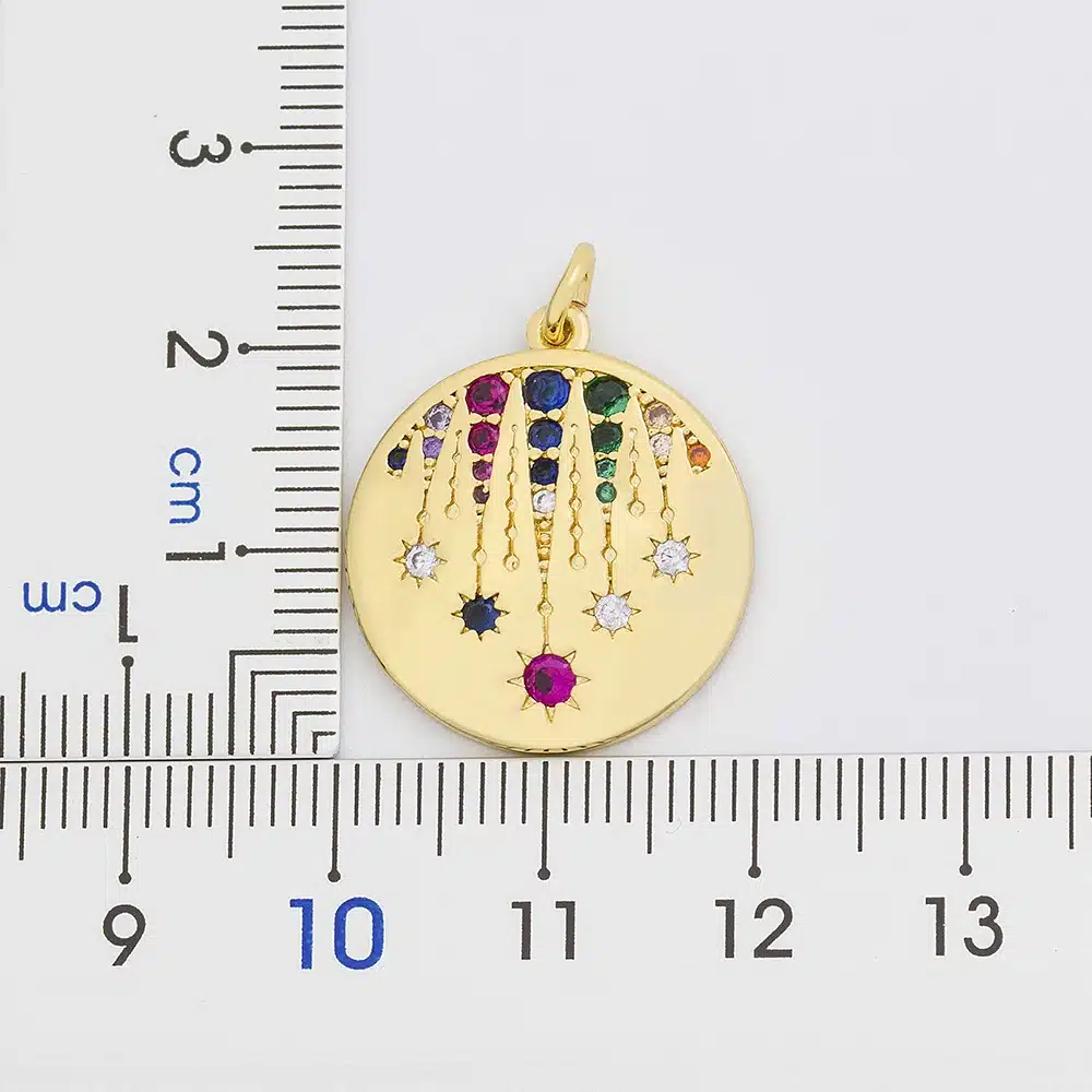 18K Gold Mother's Day MAMA Necklace Gift worn on a delicate gold chain.