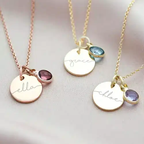 Personalized Birthstone Necklace for Women Best Customized Christmas Jewelry for Mother Gift Necklace Name Personalized for Mom
